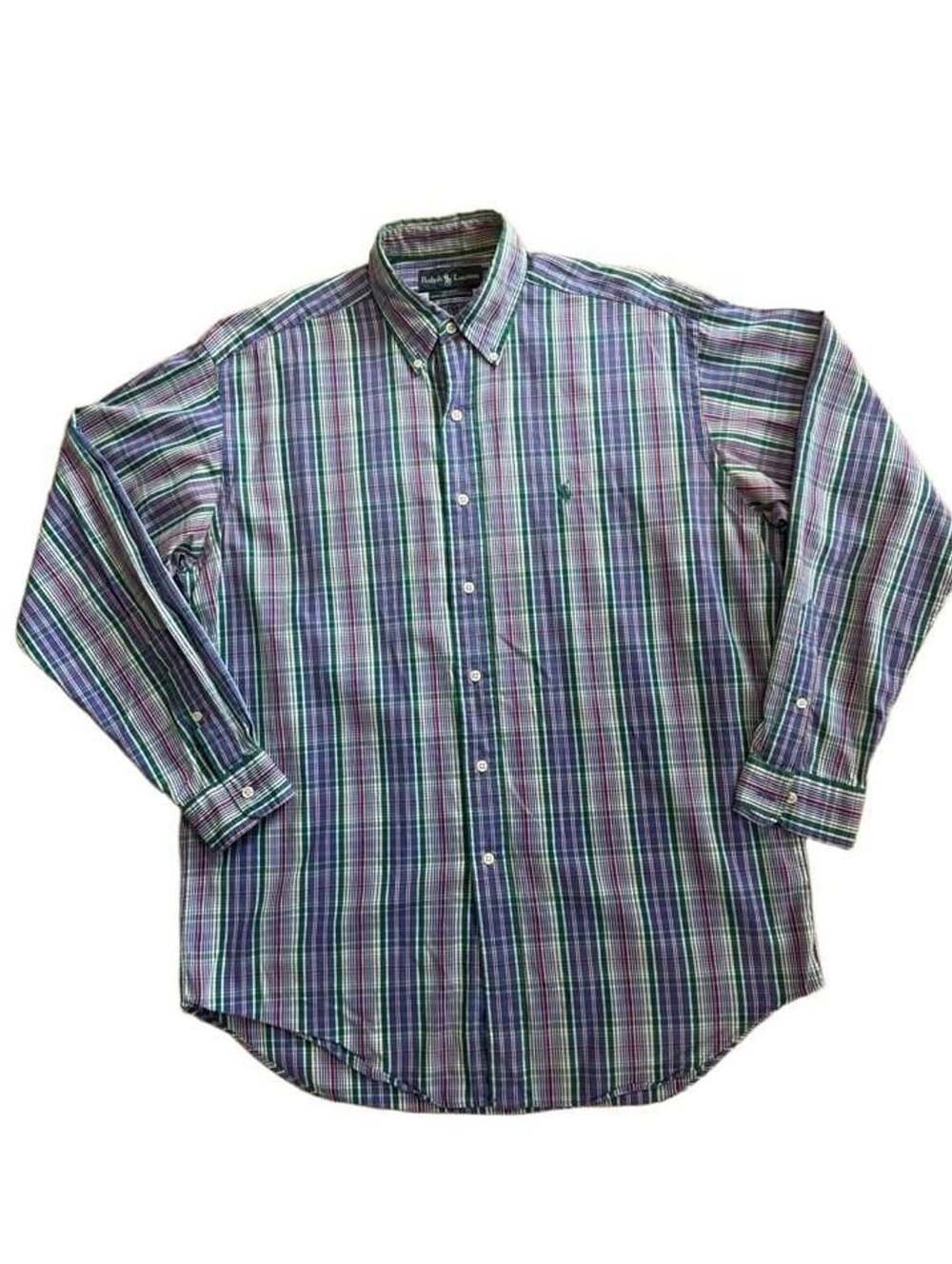 Ralph Lauren Blake Plaid Long Sleeve Button Down Shirt Size M